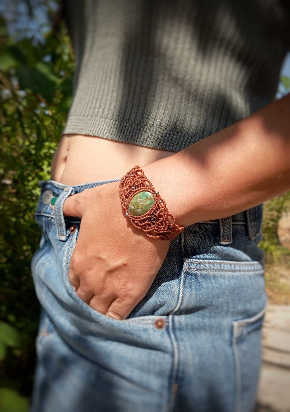 Brazalete con Crisocola (pieza única)