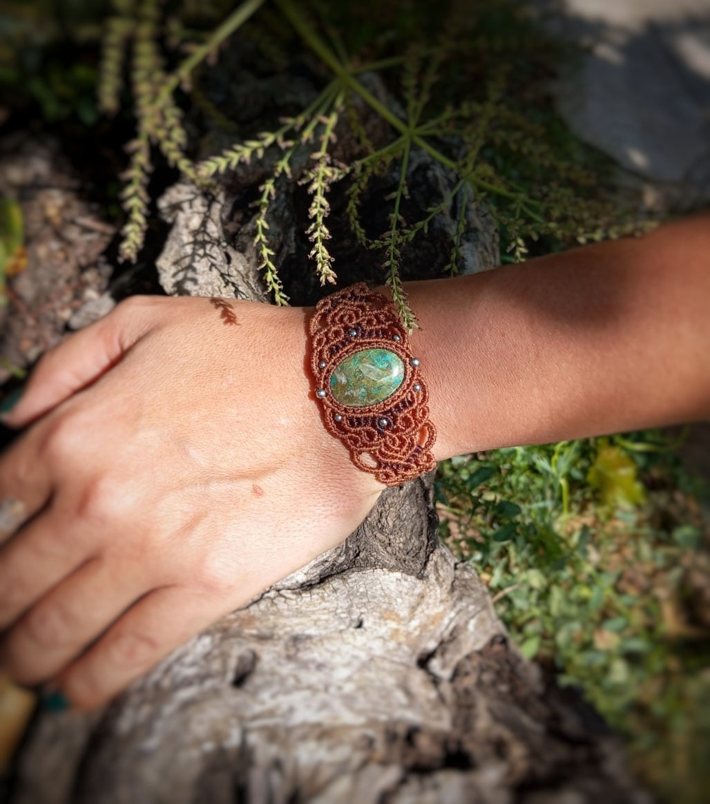 Brazalete con Crisocola (pieza única)