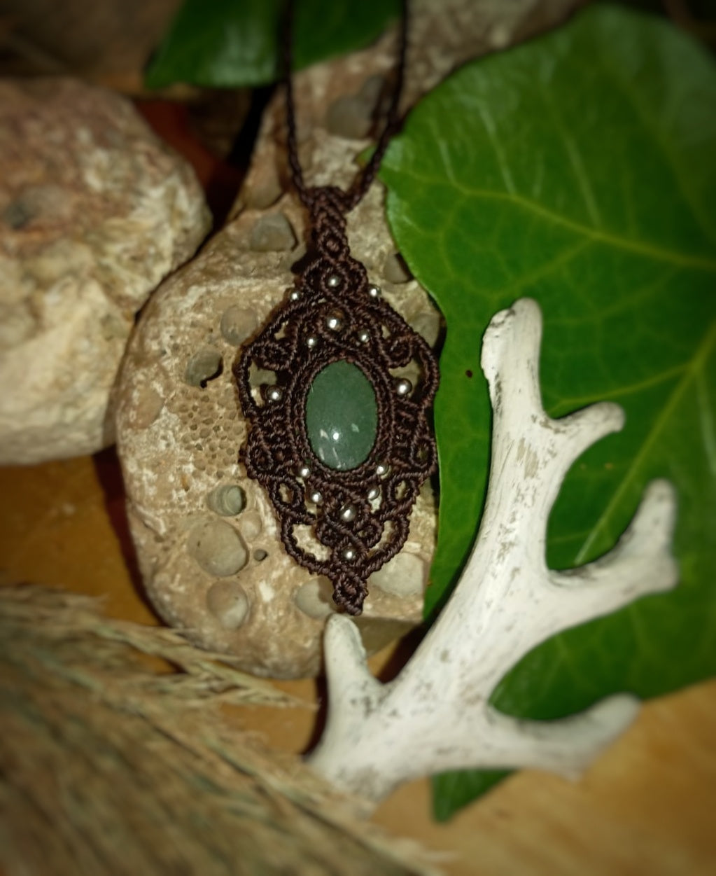 Colgante con Cuarzo Verde (Pieza Única)