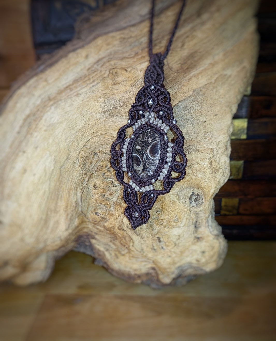 Colgante con Jaspe Fósil (Pieza Única)