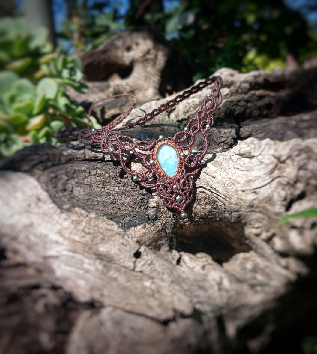 NOVEDAD Gargantilla con Larimar (Pieza única)