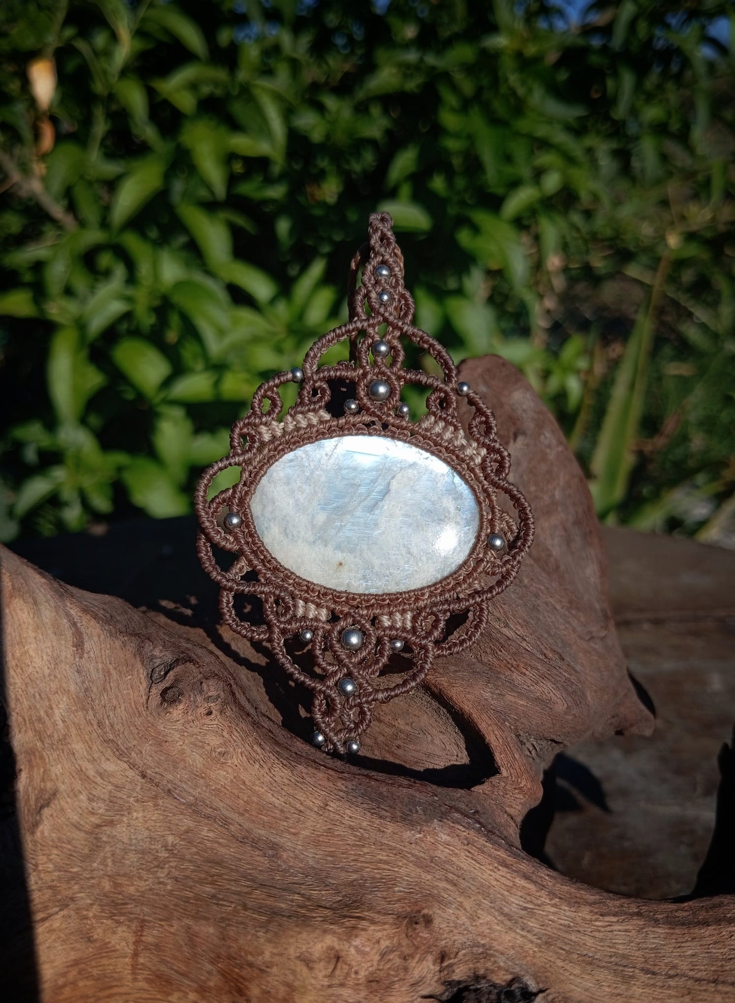 NOVEDAD Colgante Lluna con Piedra Luna (Pieza única)