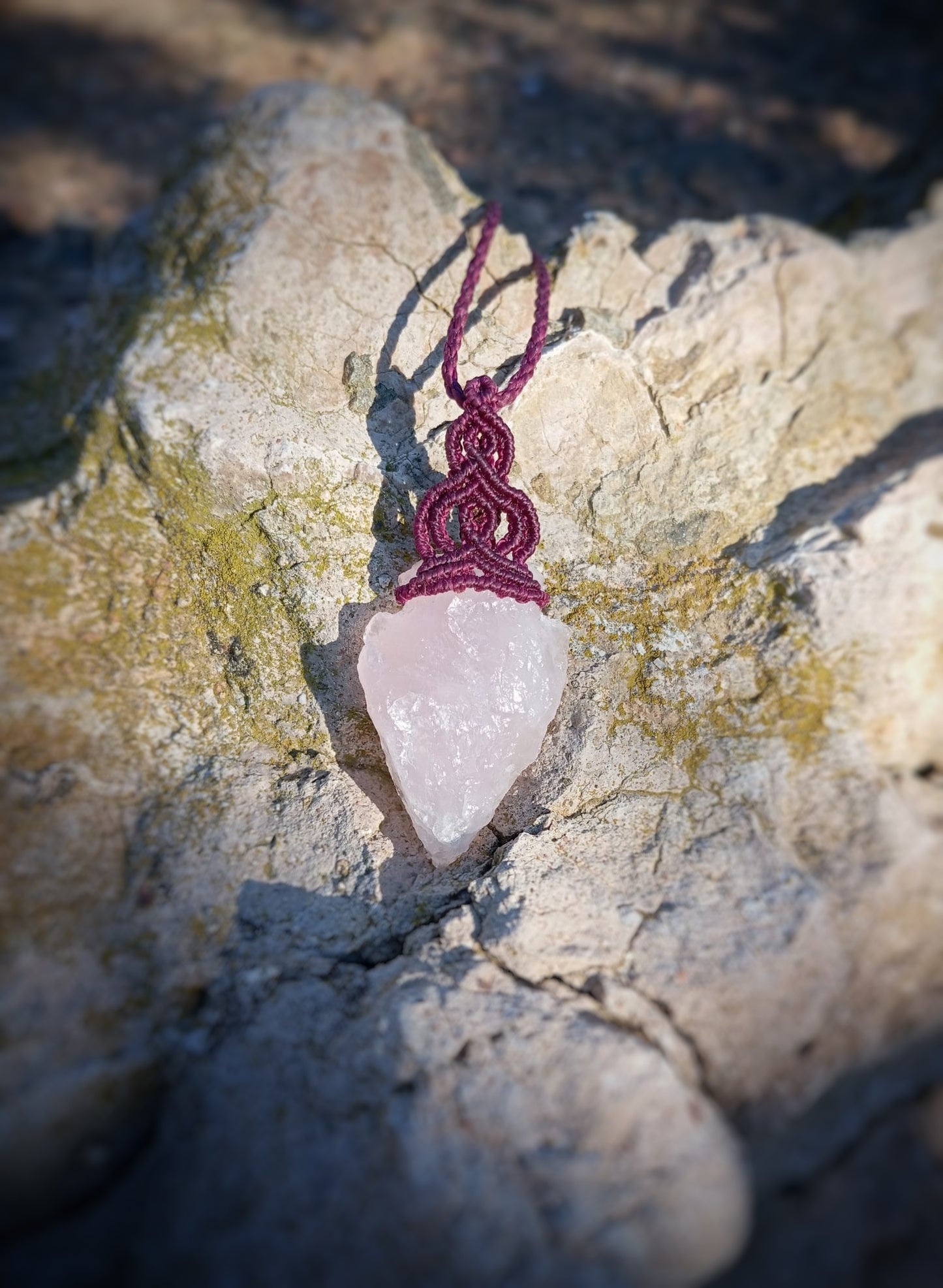 NOVEDAD Punta de Flecha de Cuarzo Rosa (Pieza única)