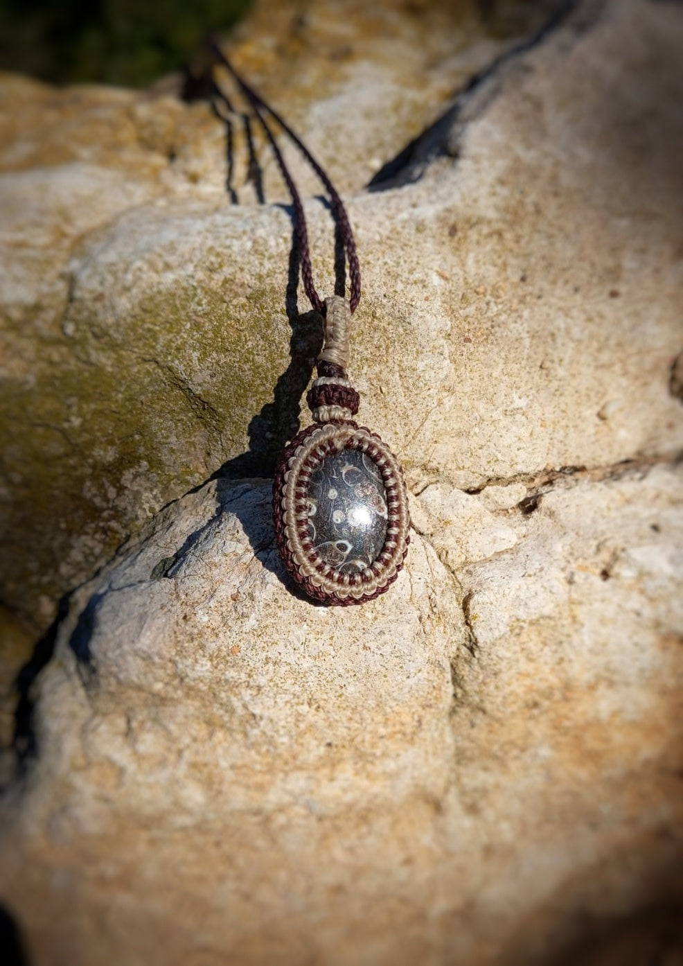 NOVEDAD Colgante con Jaspe Fósil (Pieza única)