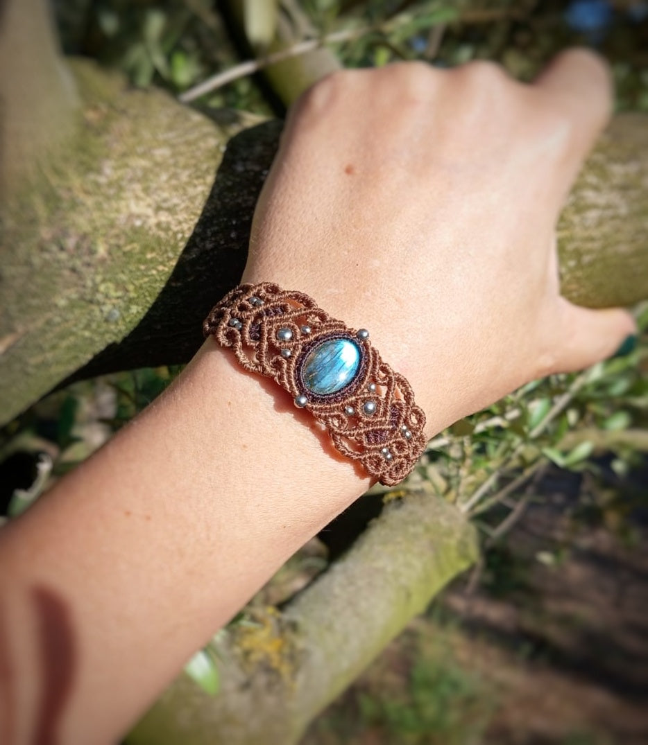 NOVEDAD Brazalete con Labradorita (Pieza única)
