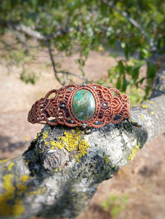Brazalete con Crisocola (pieza única)