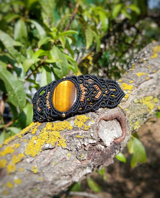Brazalete Ojo de Tigre (Pieza Única)