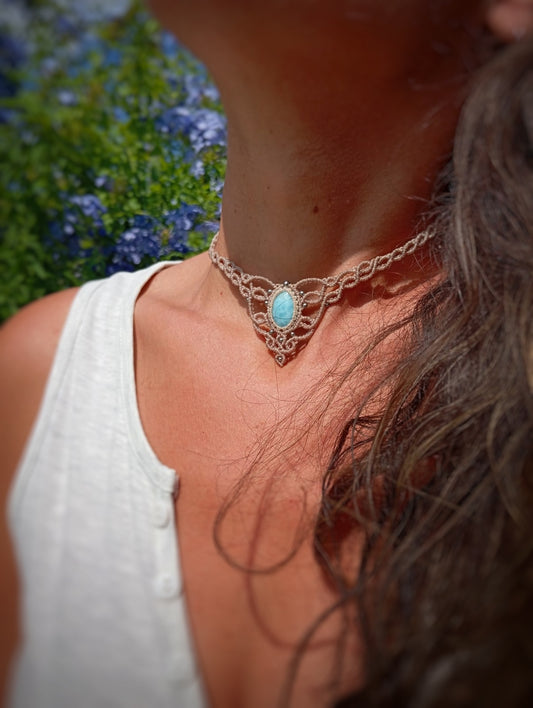Gargantilla con Larimar (Pieza única)