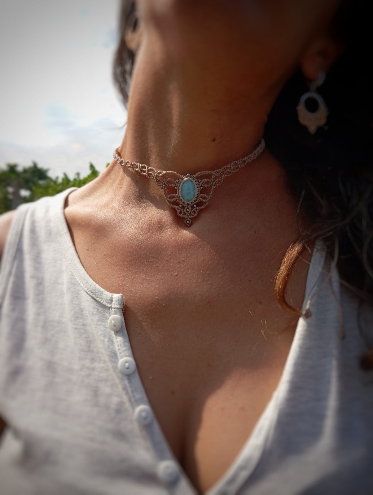 Gargantilla con Larimar (Pieza única)