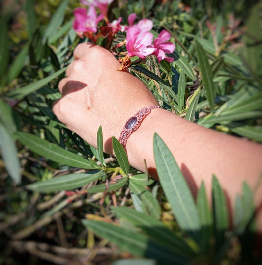 Pulsera Fine (Arena suave) con Amatista