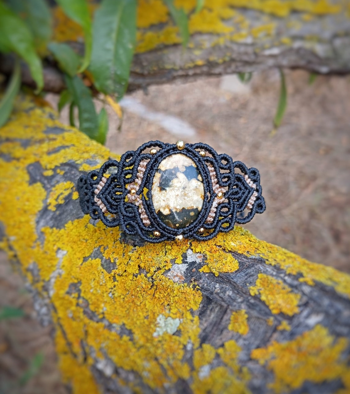 Brazalete con Jaspe Oceánico (Pieza única)