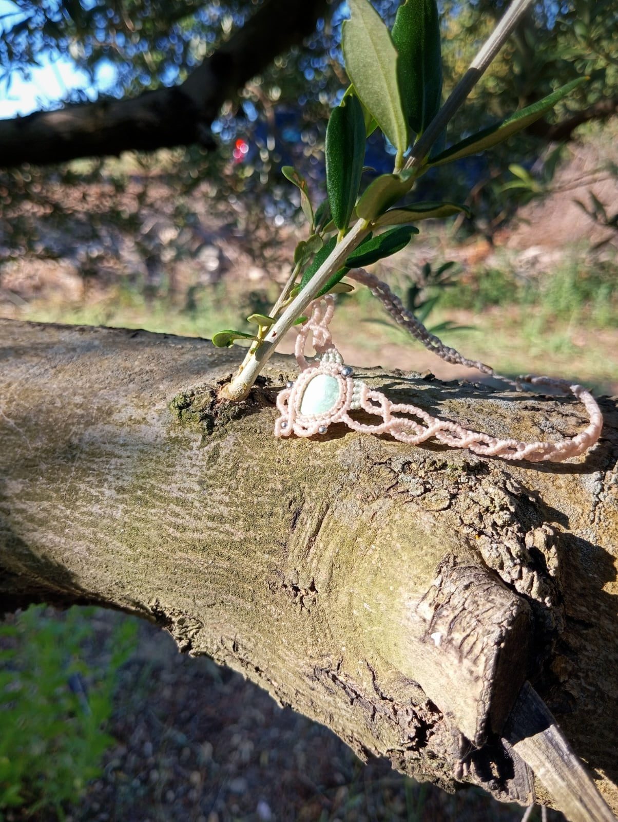 Gargantilla Menta con Variscita (Pieza única)
