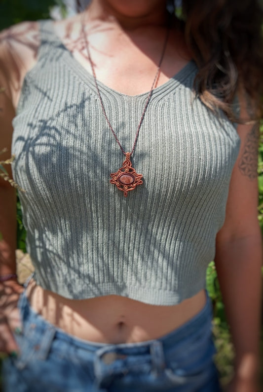 Colgante con  Piedra Sol (Pieza única)