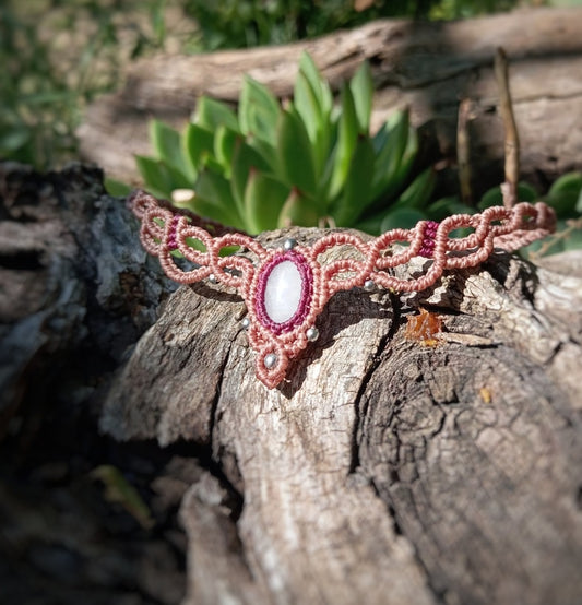Gargantilla con Cuarzo Rosa (Pieza única)