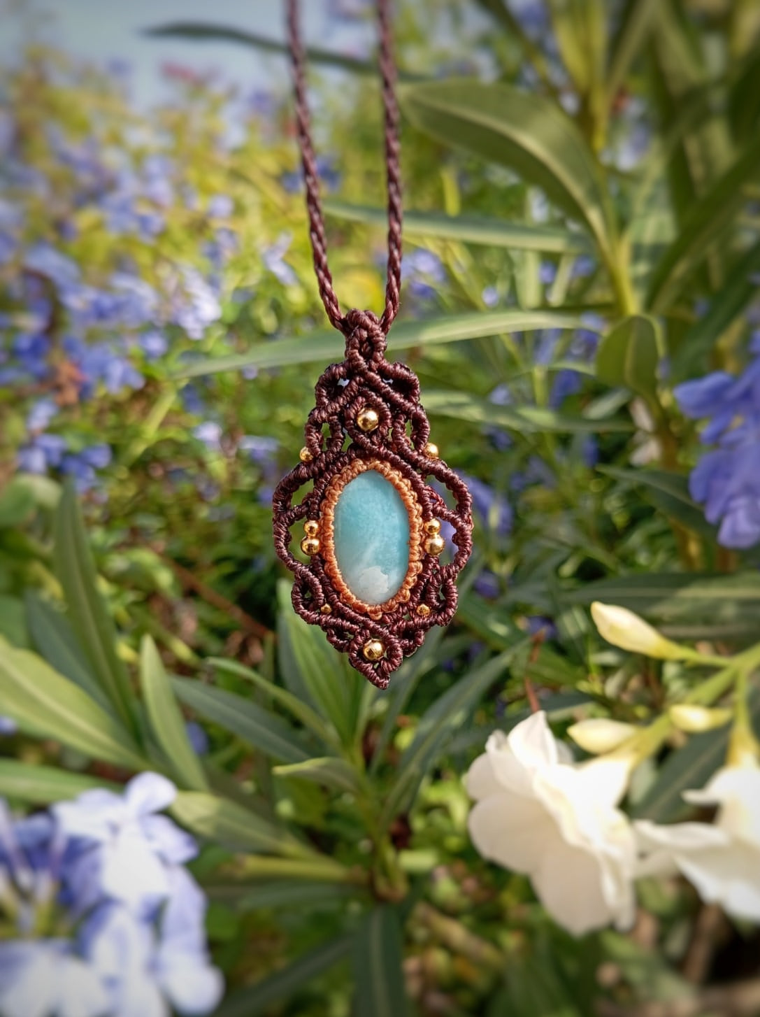 Colgante con Larimar (Pieza única)