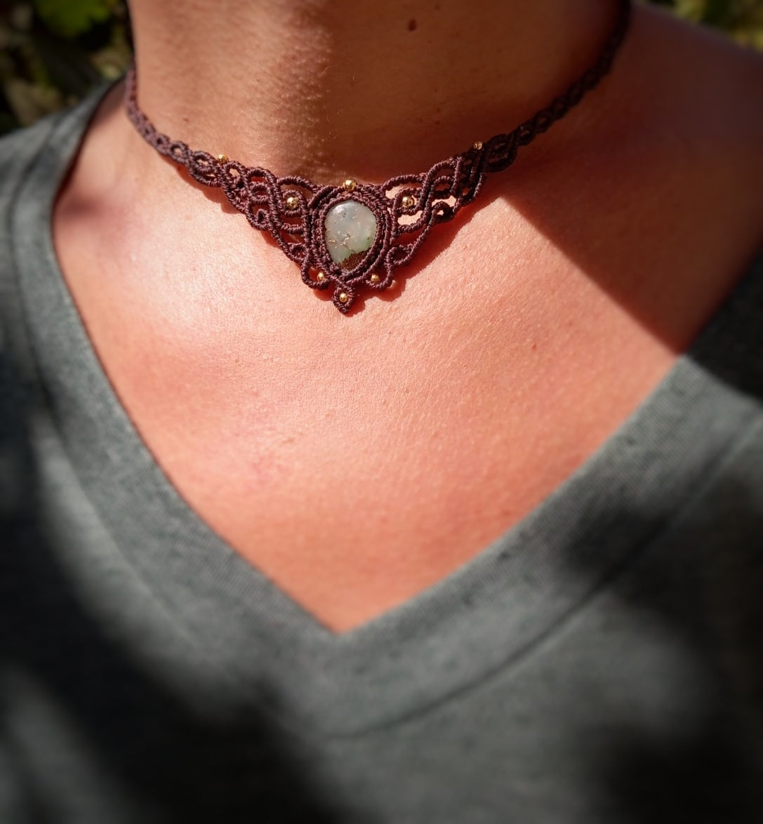 Gargantilla con Crisoprasa (Pieza única)