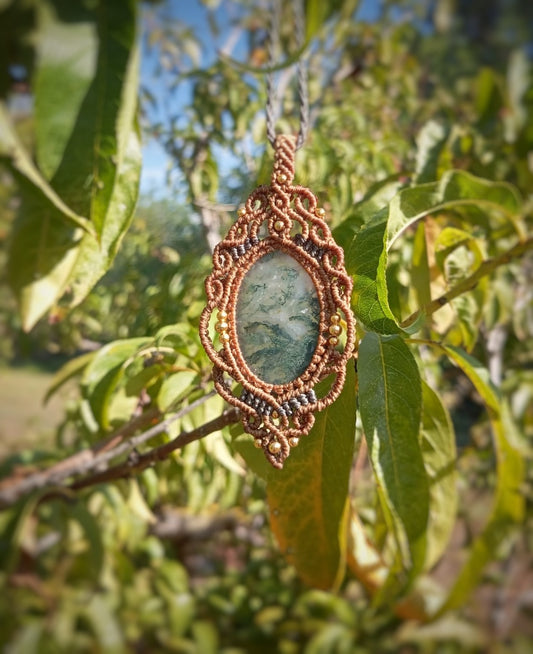 Colgante con Ágata Musgo (Pieza única)