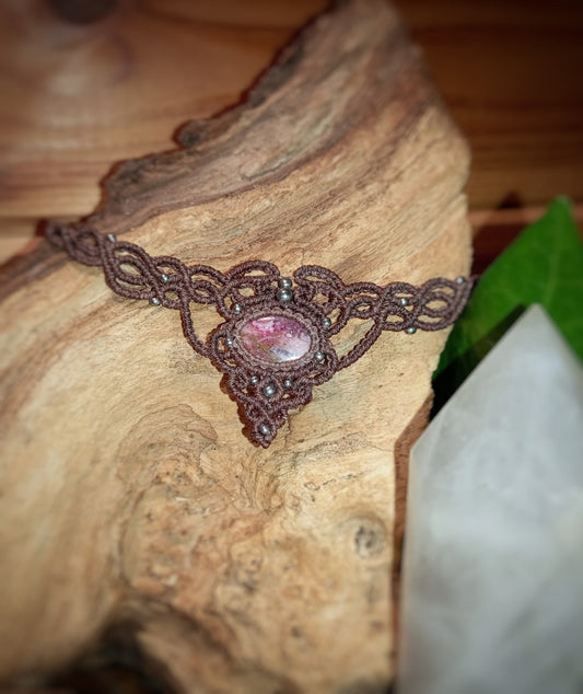 Gargantilla con Cobalto Calcita (Pieza Única)