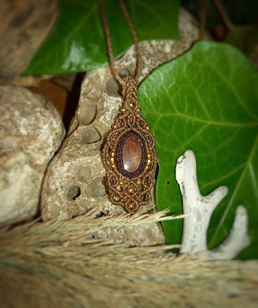 Colgante con Piedra Sol (Pieza Única)