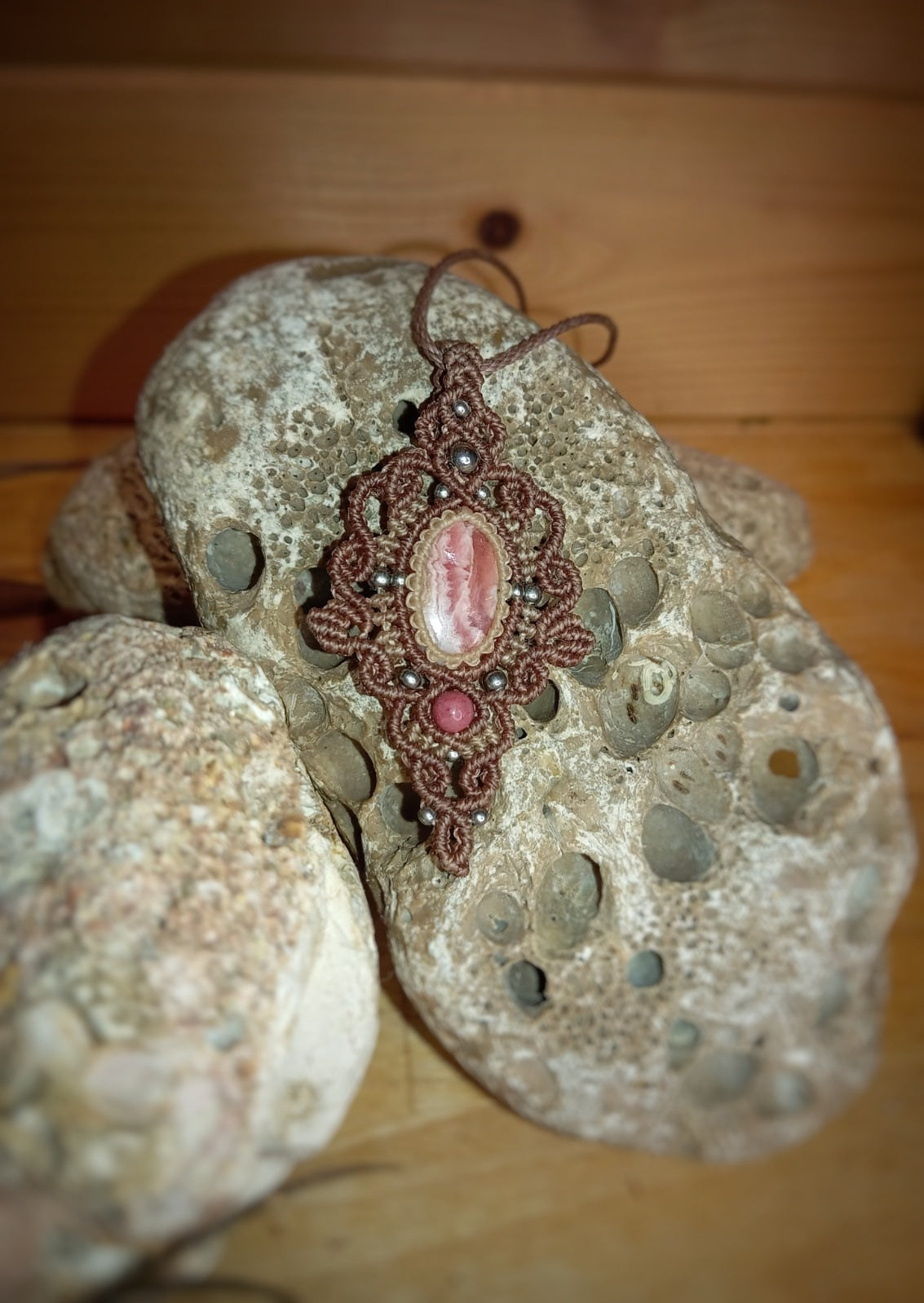 Colgante con Rodocrosita (Pieza Única)