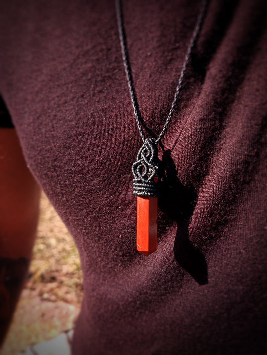 Colgante Punta de Jaspe Rojo (Pieza Única)