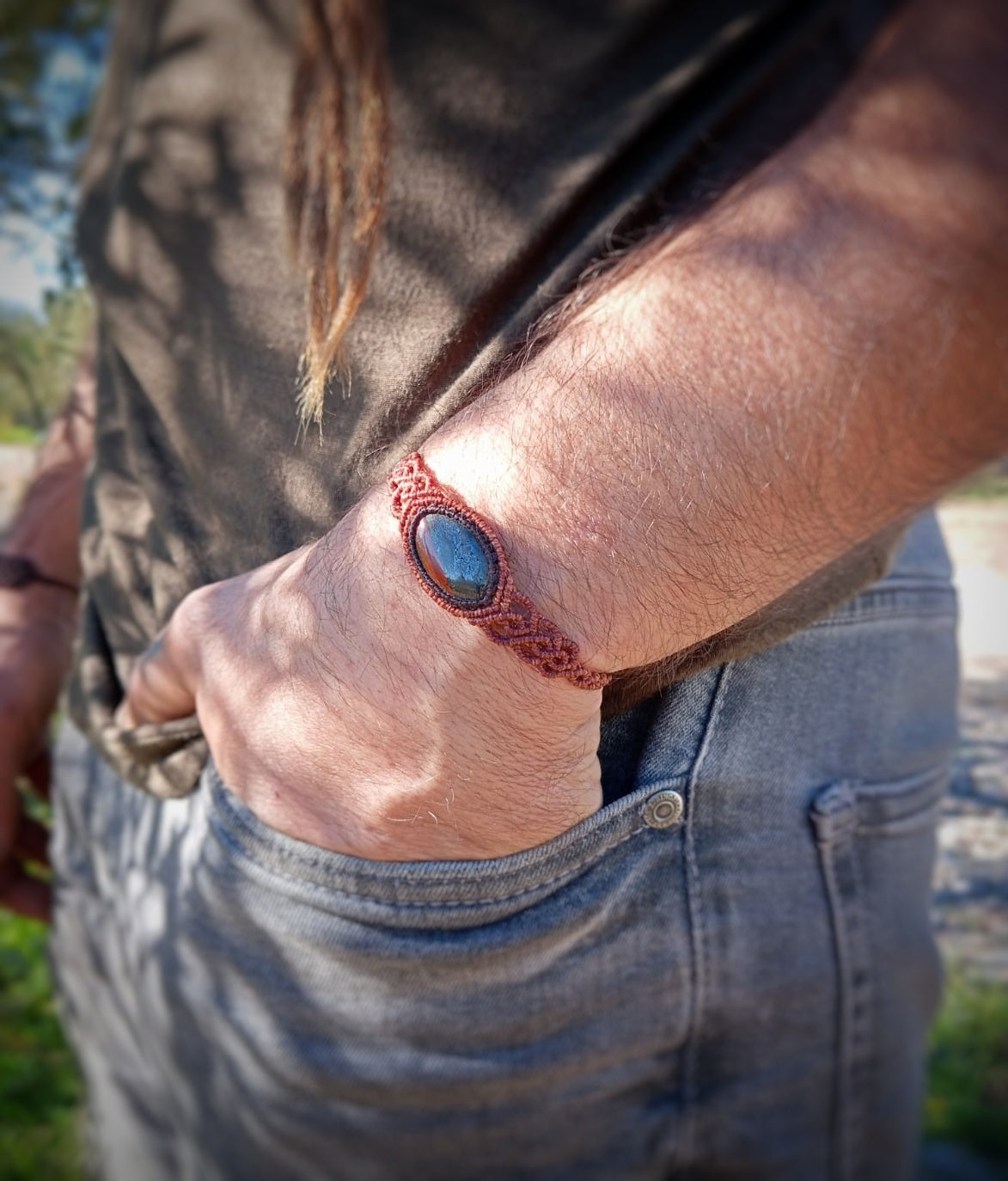 Pulsera con Agatha Hierro (Pieza única)