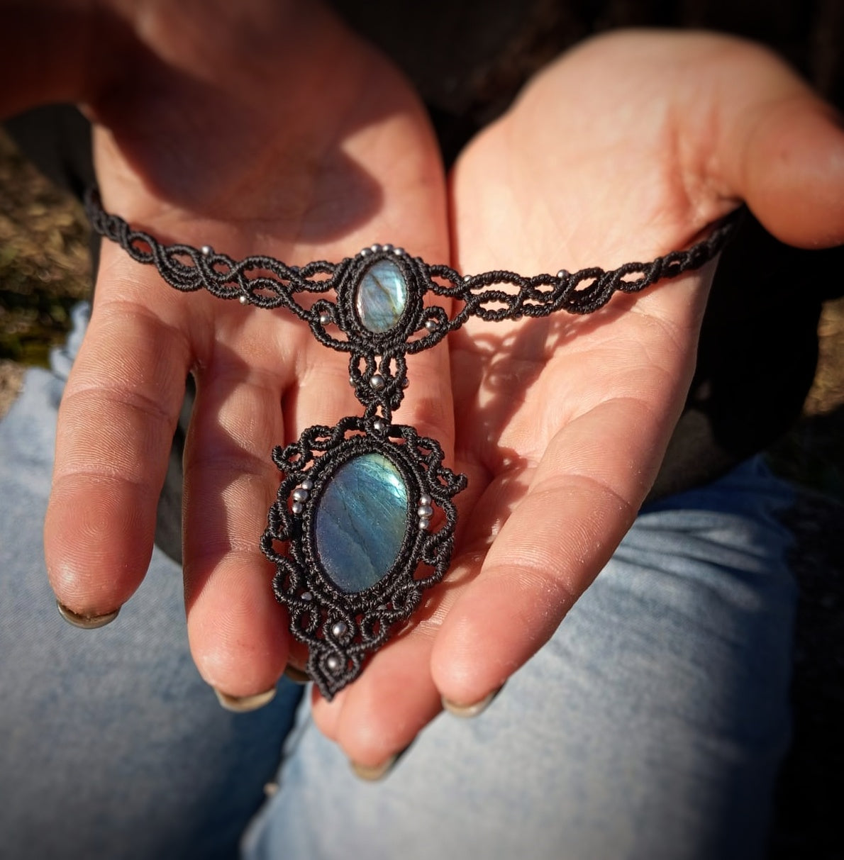 Gargantilla Arcana con Labradorita (Pieza Única)
