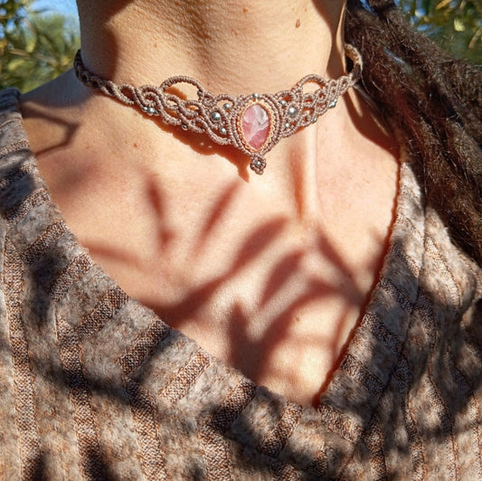 Gargantilla con Rodocrosita (Pieza Única)