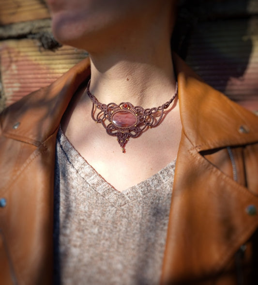 Gargantilla Coraline con Cornalina (Pieza Única)