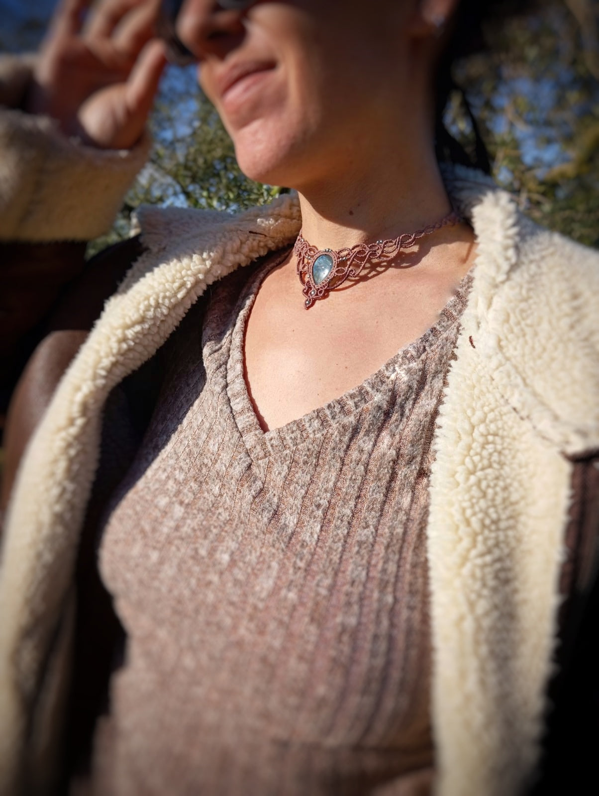 NOVEDAD Gargantilla con Labradorita (Pieza Única)