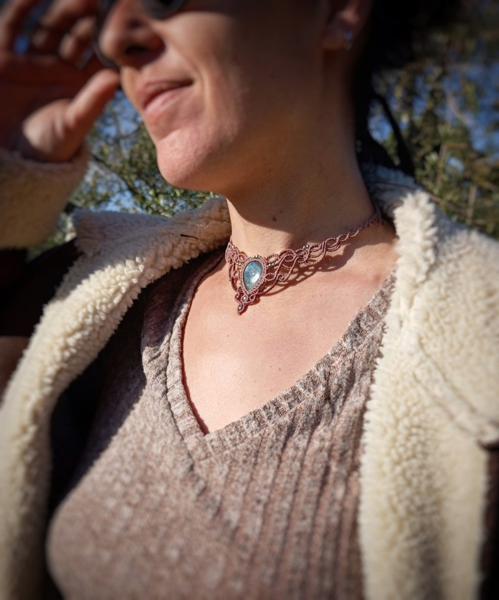 NOVEDAD Gargantilla con Labradorita (Pieza Única)