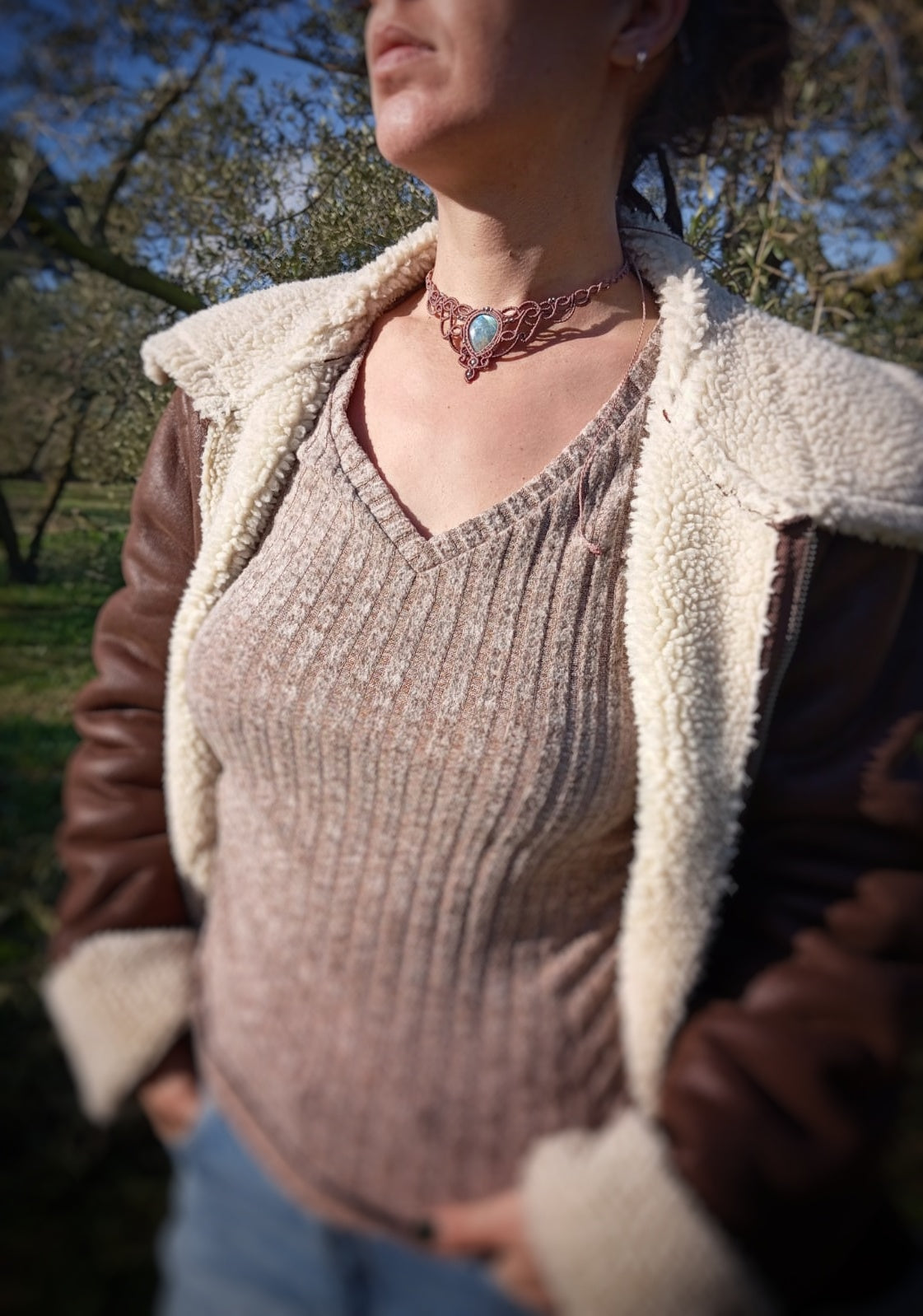 NOVEDAD Gargantilla con Labradorita (Pieza Única)