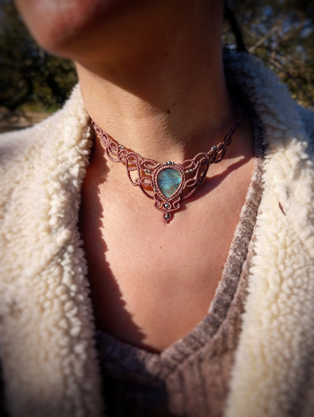 NOVEDAD Gargantilla con Labradorita (Pieza Única)