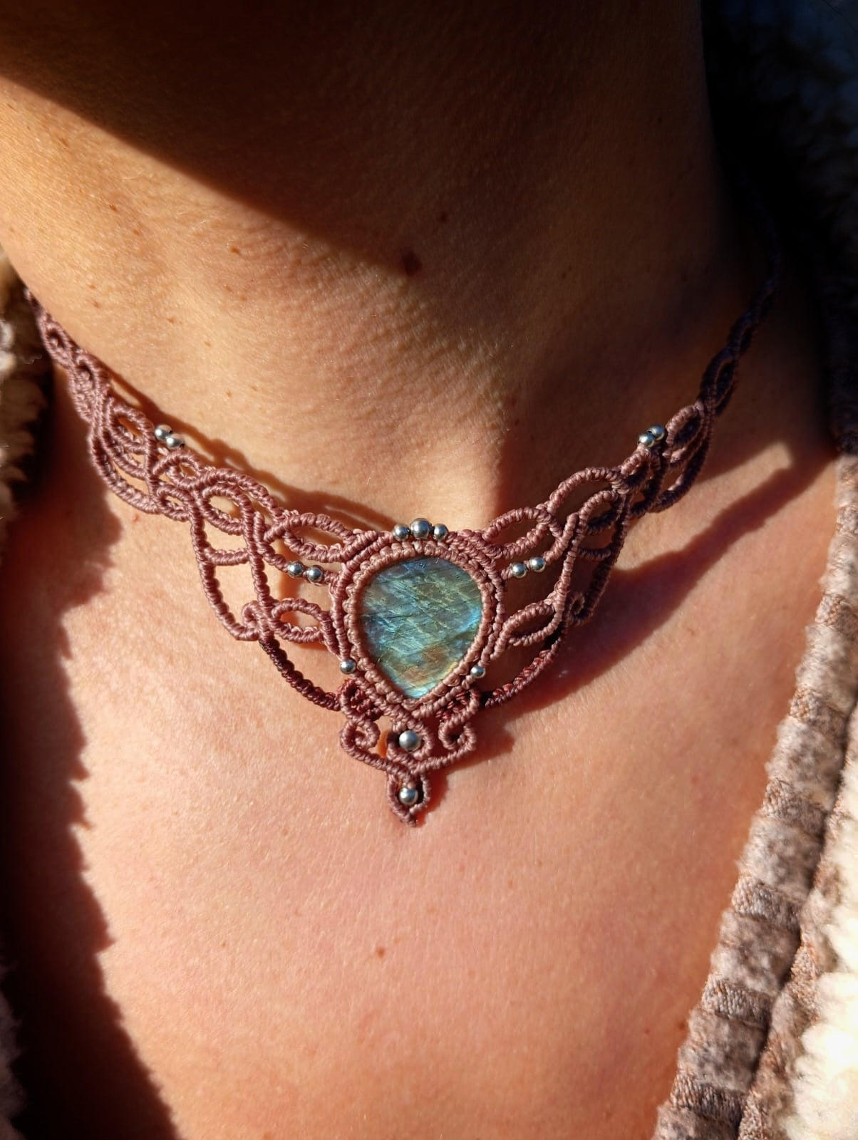 NOVEDAD Gargantilla con Labradorita (Pieza Única)