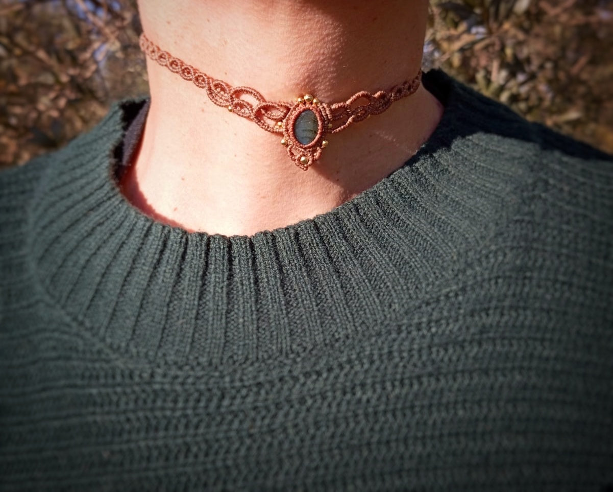 NOVEDAD Gargantilla con Labradorita (Pieza Única)