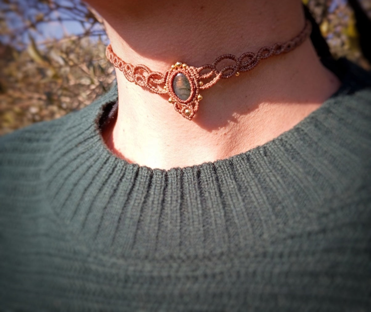 NOVEDAD Gargantilla con Labradorita (Pieza Única)