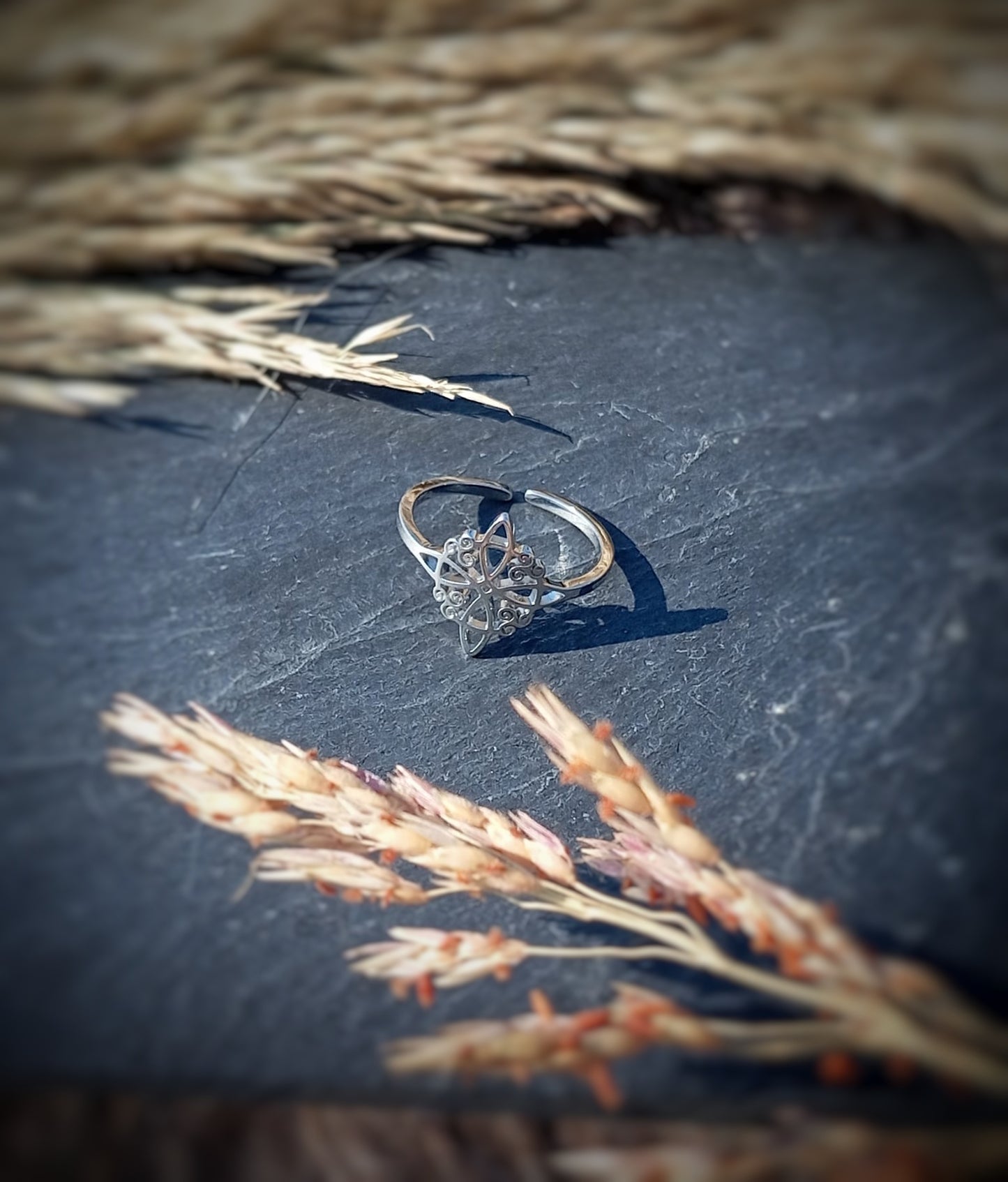 Anillo de acero Nudo de Bruja