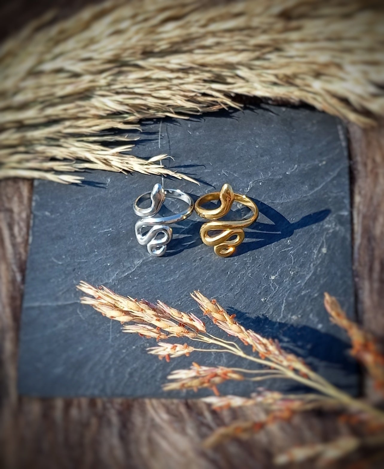 Anillo de acero Serpiente kundalini