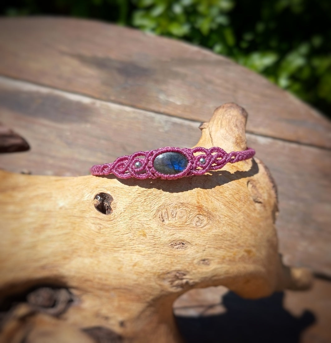 NOVEDAD  Pulsera Fine con Labradorita (Pieza única)