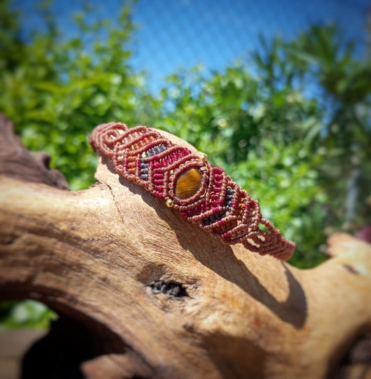NOVEDAD  Pulsera Boho con Ojo de Tigre (Pieza única)