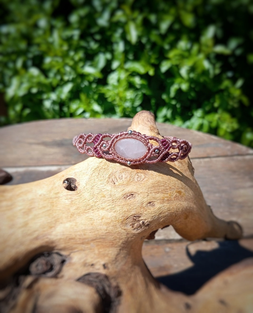 NOVEDAD Pulsera con Cuarzo Rosa (Pieza única)