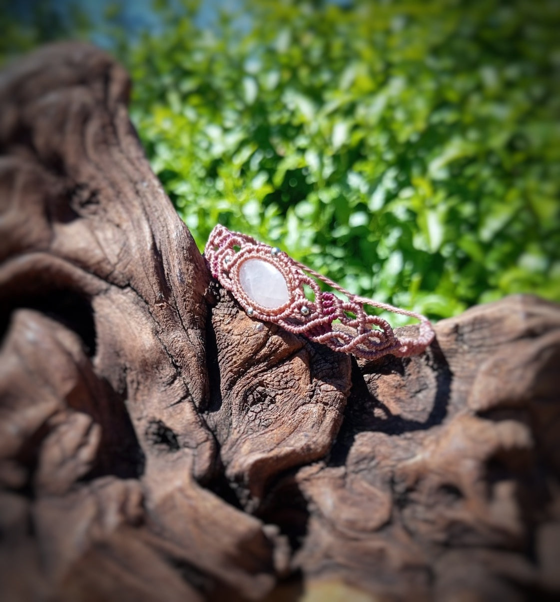 NOVEDAD Pulsera con Cuarzo Rosa (Pieza única)