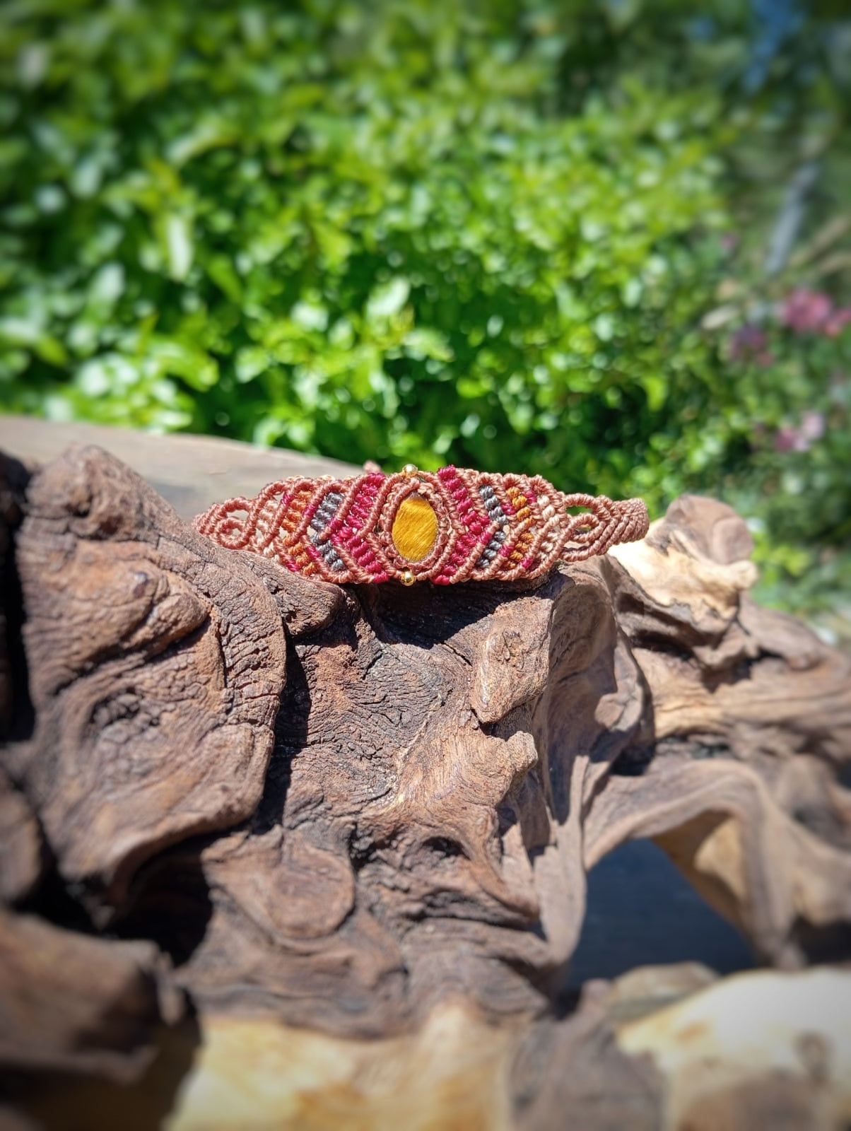 NOVEDAD  Pulsera Boho con Ojo de Tigre (Pieza única)
