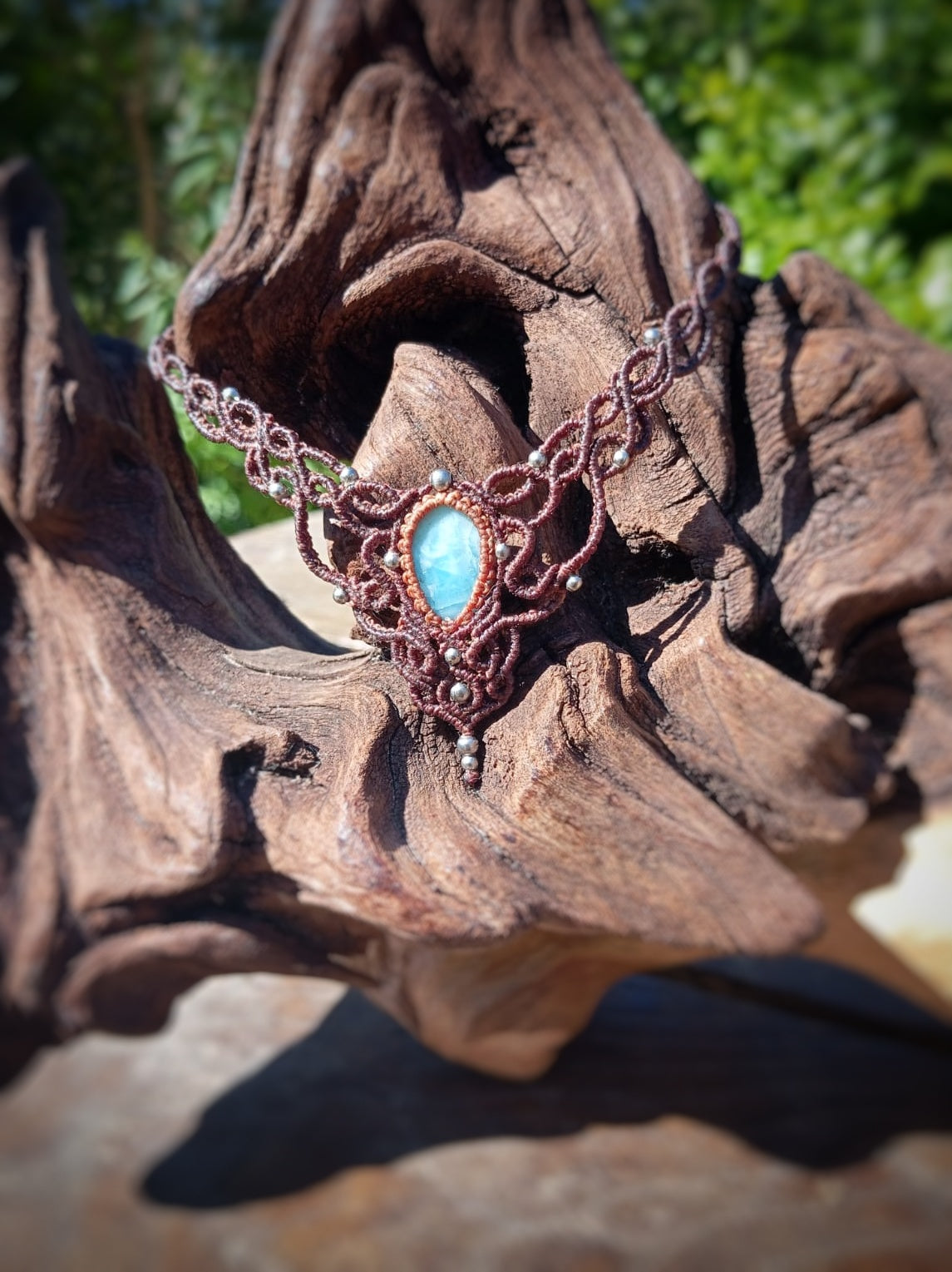 NOVEDAD  Gargantilla con Larimar (Pieza única)