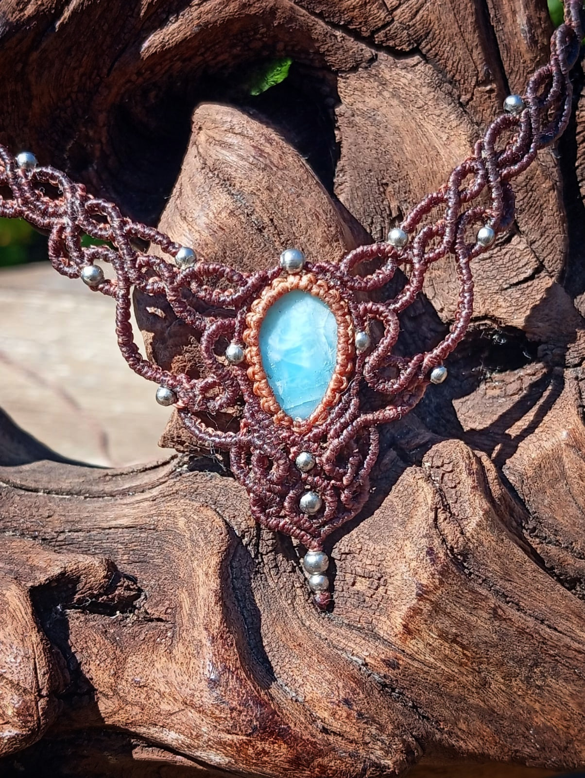 NOVEDAD  Gargantilla con Larimar (Pieza única)