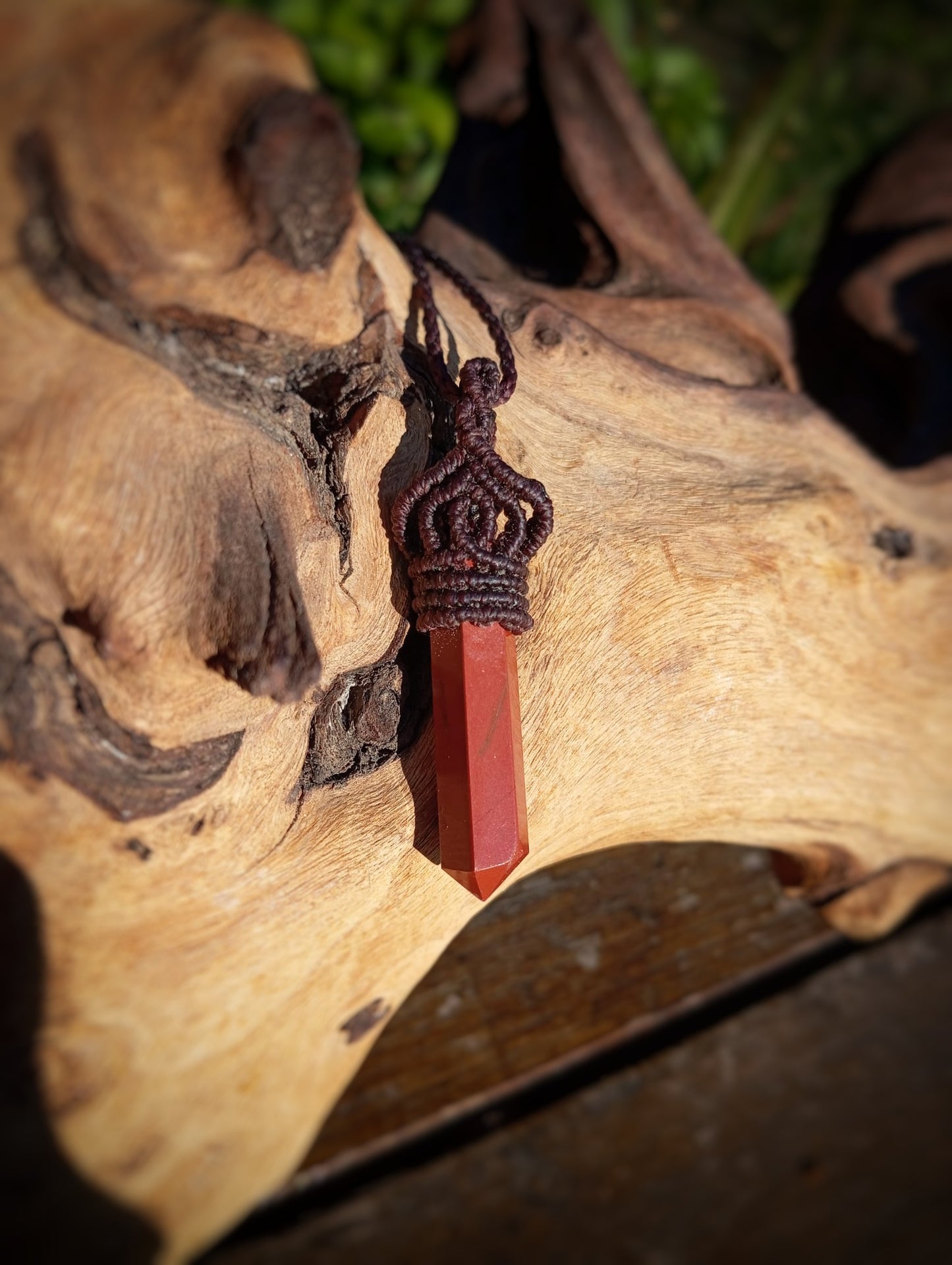 NOVEDAD  Colgante Punta de Jaspe Rojo (Pieza única)