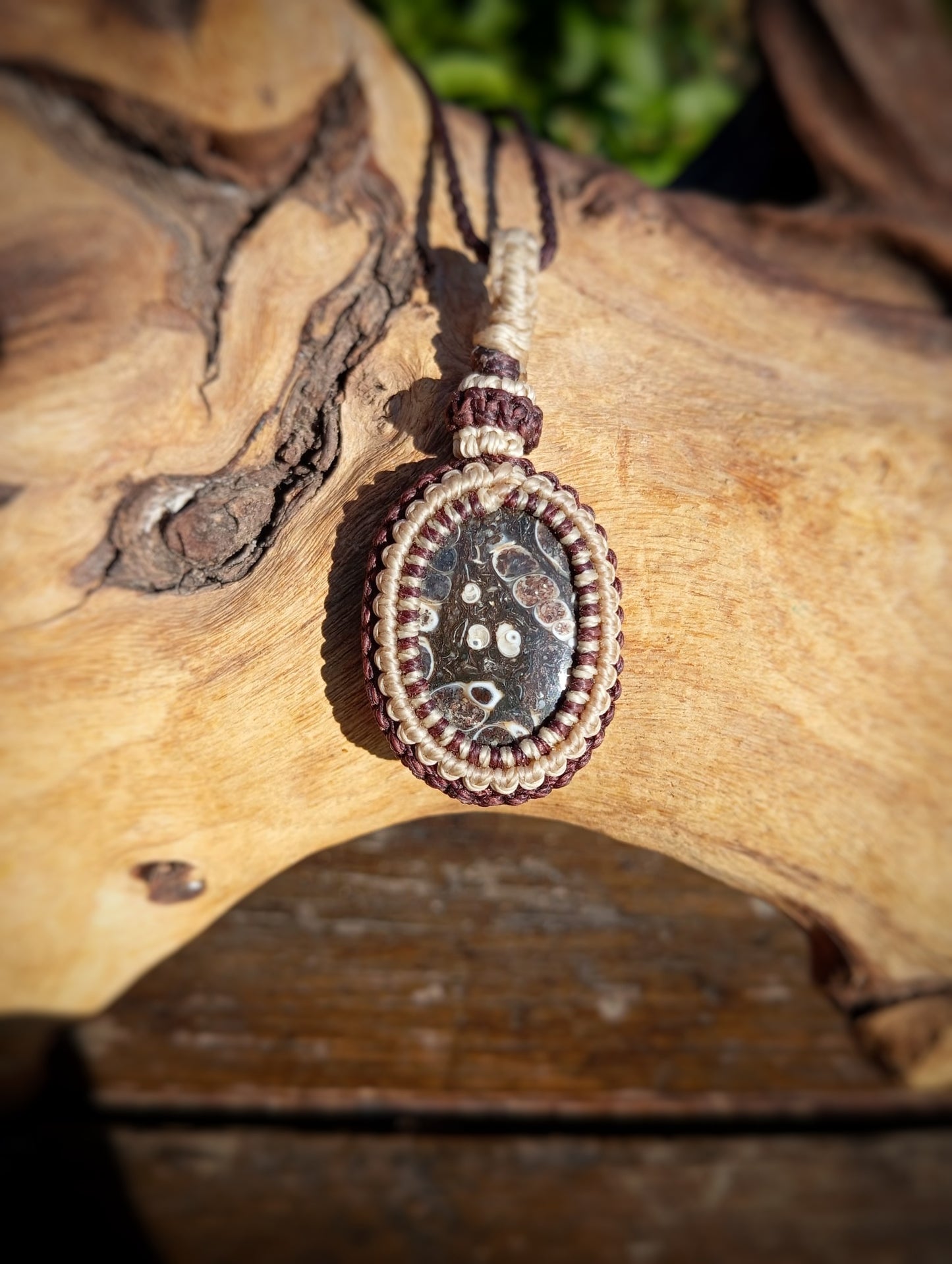 NOVEDAD Colgante con Jaspe Fósil (Pieza única)
