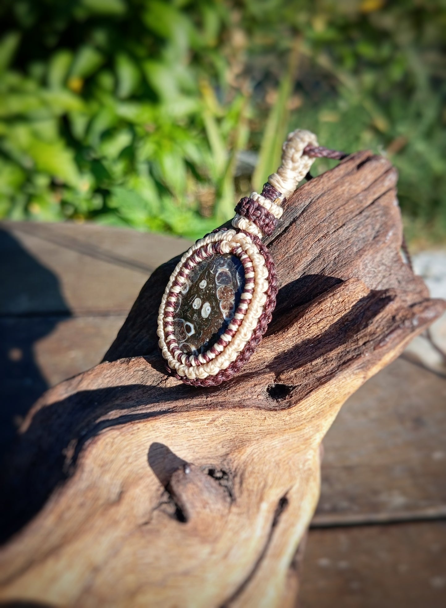 NOVEDAD Colgante con Jaspe Fósil (Pieza única)