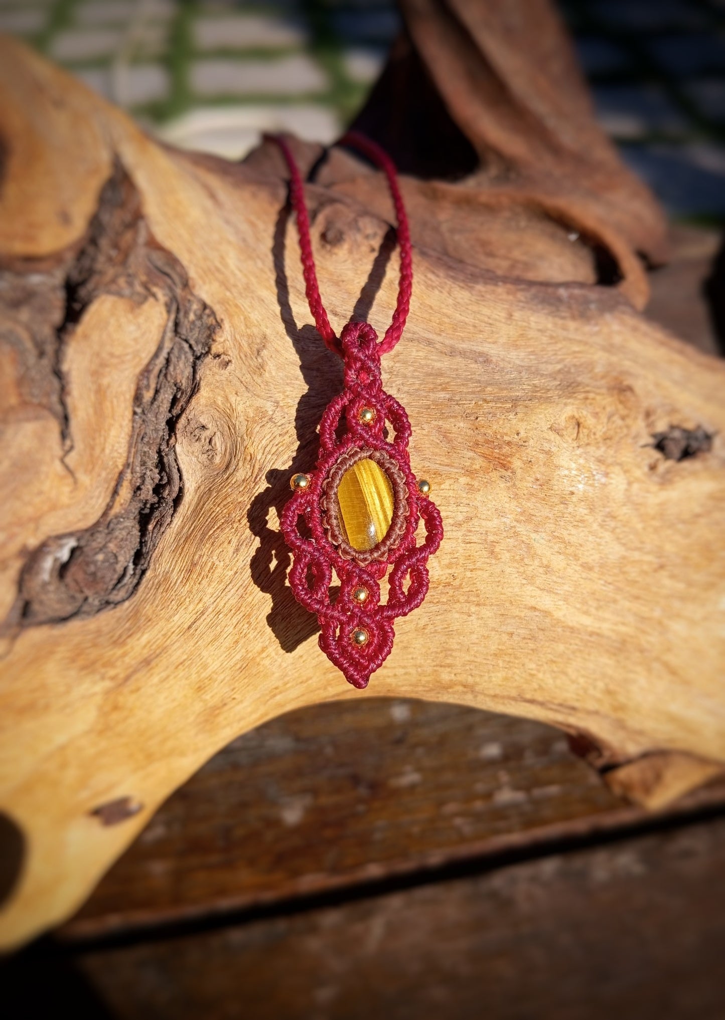 NOVEDAD  Colgante con Ojo de Tigre (Pieza única)