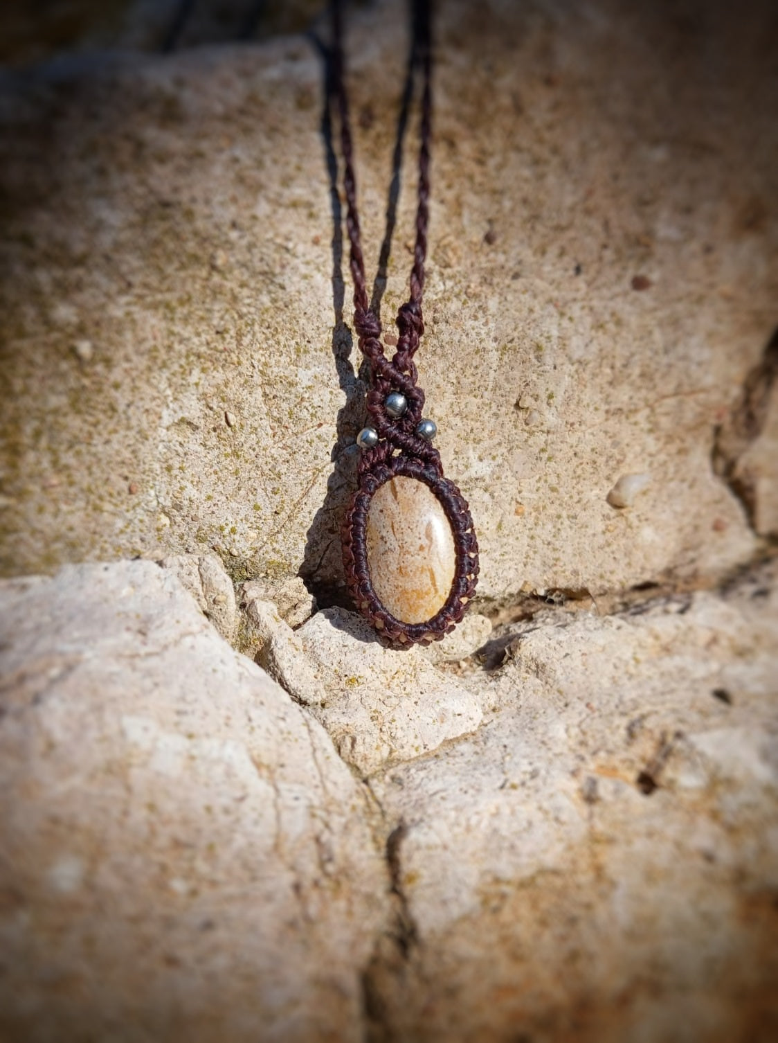 NOVEDAD  Colgante con Jaspe Paisina (Pieza única)